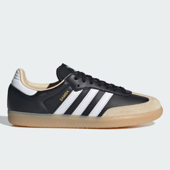Adidas Sambas OGBlack & Beige Sneakers - Big Kids / Women
